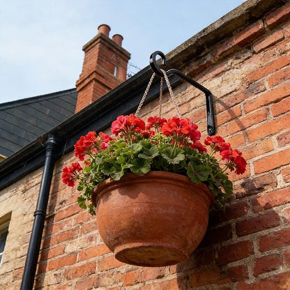 Metal Outdoor Hanging Brackets, 6 Pack 6 Inch-Ideal as Plant Hooks for Wall Use, Versatile for Hanging Bird Feeders, Lanterns, Wind Chimes. Includes Mounting Hardware, Durable Metal for Outdoor Decor.