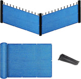Eden's Decor Balcony Privacy Screen Cover Mesh Windscreen Weather-Resistant UV Protection for Backyard Deck, Patio, Balcony, Pool, Porch, Fence, Railing, Gardening (Blue,3'x 15')