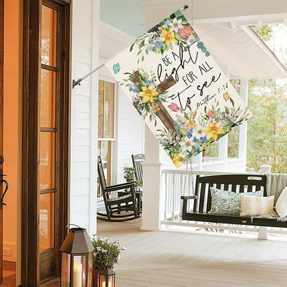 AVOIN colorlife Spring Floral House Flag 28x40 Inch Double Sided Outside, Eucalyptus Flowers Seasonal Cross Yard Outdoor Flag