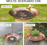 Topadorn Rain Chains Lotus Decor 8.5 Feet Rain Chain with 11 Tulip Shaped Copper Cups, Mental Antique Gold Rain Chain Basin Downspout