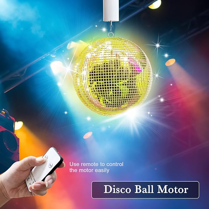 Wind Spinner Motor with Remote Control, Hanging Display Motor, Small Ornament Motor for Disco Ball, Baby Crib, Wind Chimes, Garden Decor, Christmas Decoration, Battery-Operated Motor 20 RPM