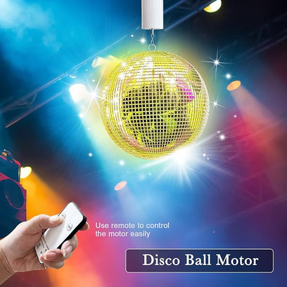 Wind Spinner Motor with Remote Control, Hanging Display Motor, Small Ornament Motor for Disco Ball, Baby Crib, Wind Chimes, Garden Decor, Christmas Decoration, Battery-Operated Motor 20 RPM