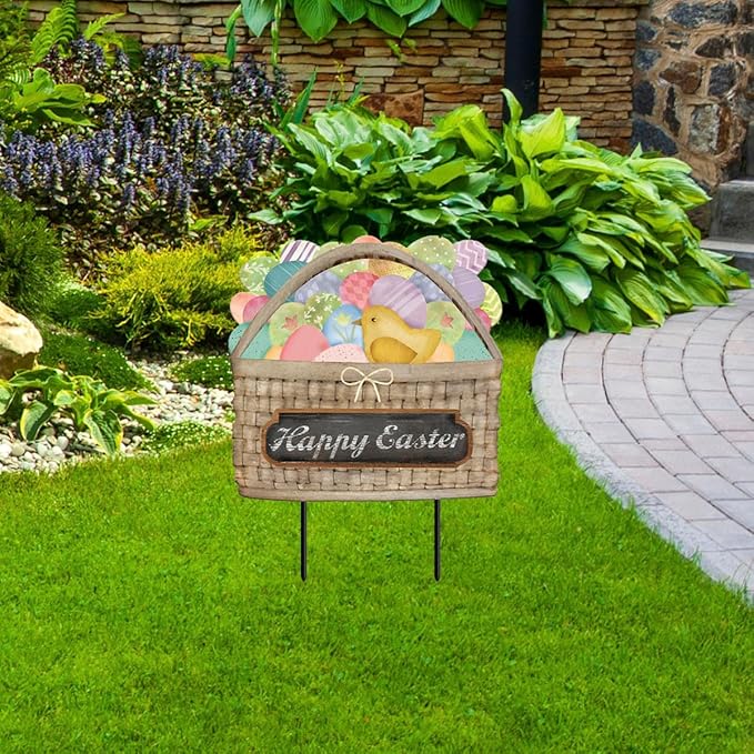 Briarwood Lane Colorful Easter Basket Metal Art