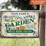 Custom Metal Signs with Name Made in USA Personalized Vintage Garden Sign Waterproof Vintage Decorative Metal Print for Wall Decor Customized Home Garden Ideas Gifts Artwork Prints for Yard Ourdoor
