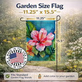 Caroline's Treasures Hawaii Hawaiian Hibiscus in Watercolor Garden Flag Mailbox Flag Decorative Yard Flag Banner Outside Patio Artwork Yard Flower Beds, Garden Size, Multicolor