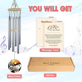 Personalized Butterfly Wind Chimes for Outside, Custom Crystal Your Wings were Ready But My Heart was Not Ornament, Sympathy Gifts for Loss of Loved One, Memorial Windchimes for Garden Décor