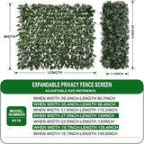 Expandable Fence Privacy Screen for Balcony Patio Outdoor,Decorative Faux Ivy Fencing Panel,Artificial Hedges (Single Sided Leaves)
