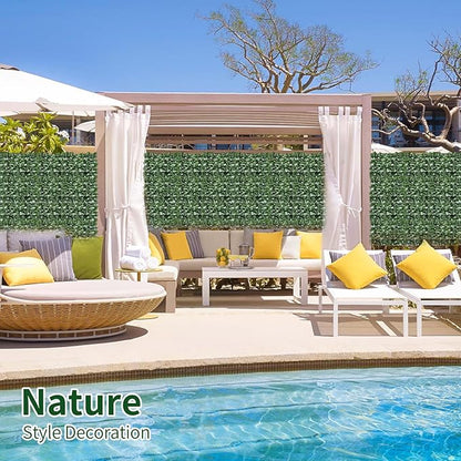 Artificial Ivy Privacy Fence Screen,39.4" X 118" UV-Anti Fake Leaves Plant Vine,Privacy Hedges Wall for Indoor Outdoor Garden Backyard Decor