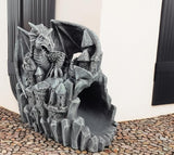 coolboy Dragon Sculpture Gutter Diverter Rain,Deco Gutter Extension Downspout, Eco-Friendly Resin Gutter Extender Diverter,Splash Block, Perfect Rain Gutter Downspout Extension for 3"x4" Downspouts
