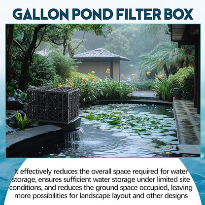 CroBlissful 1 Pack 45.7 Gallon Water Bricks Blocks Water Storage Module Block Matrix Block System for Pondless Waterfalls Disappearing Waterfalls or Fountain Features Garden
