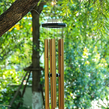 Taman Wind Chimes for Outside, 37” Sun Face Aluminum Deep Tone Wind Chimes Sympathy Memorial for Loss of a Loved One Condolence Gift Garden Patio Outdoor Home Decoration