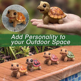 Turtle Outdoor Garden Decor | Desk Accessories for Women & Cute Stuff Turtle Decor | Decor for Shelf, Yard Patio, Office, Funny Turtle Gift for Women, Mother’s Day, Birthday (Green)