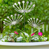 3Pcs Raw Dandelion Creativity Iron Art with Flower Stems Dandelions Garden Stake Metal Flower Pots Lawn Decor for Parents Gift Wedding Outdoor Furniture Home Yard Farm Courtyard Decoration