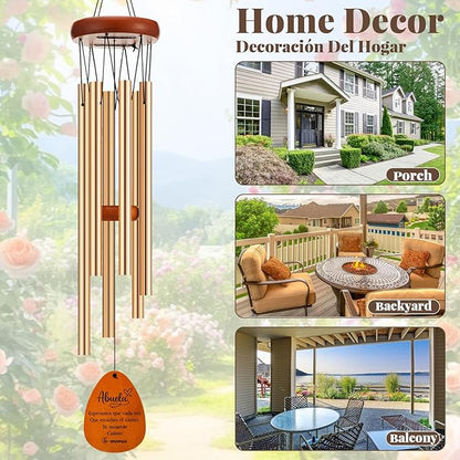 Yookeer Spanish Wind Chimes Best Gift Mother Birthday Gift from Daughter Son Love Reminder Gifts for Mama Grandmother Bonus Mom Birthday Mother's Day(Grandmother)
