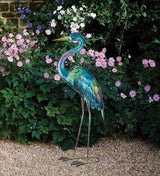 Regal Art & Gift Mystic Crane Metal Statue – Indoor Outdoor Decorative Sculpture for Home & Garden Décor, Weather-Resistant Yard Art Figure for Patio, Lawn - Downward Gaze