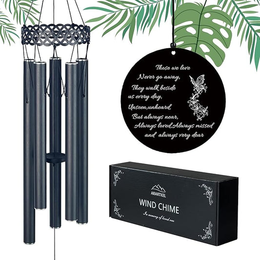 Memorial Wind Chimes for Loss of Loved One,windchimes in Memory of a Loved One Sympathy Gifts for Dad Mom and Family Member,Metal Windchimes Outdoors Decorations for Your Garden…