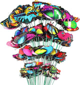 Aoriher 200 Butterfly Garden Stakes, 4 Sizes, Artificial Waterproof Butterflies Stakes for Flower Bouquet Yard Art Patio Plant Pot Flower Bed Home Decor