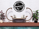 Personalized Welcome to Our Backyard Sign,Custom Patio Signs and Decor Outdoor, Metal Backyard BBQ Man Cave, Personalized Pool Name Decor