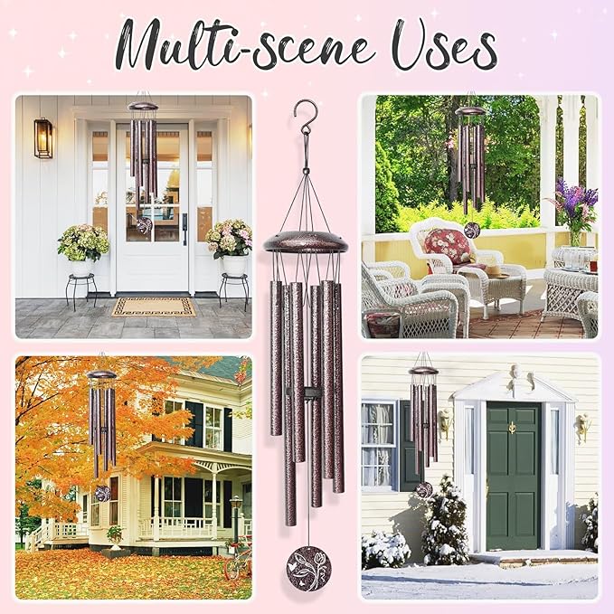 Gifts for Grandma, 25''Wind Chimes, Grandma Birthday Gifts for Grandmother from Granddaughter Grandson Grandkids, Mothers Day, Thanksgiving, Christmas Day Gift Ideas for Love Rreminder