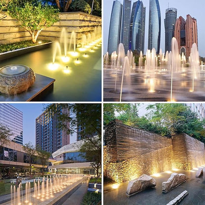 Fountain Light 12W 12V DC Warm White Waterproof Grade IP68 LED Spot Light Landscape Lighting Suitable for Fountains, Waterfalls,Pond and Grass Land（Not Include 12V Transformer）