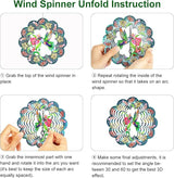 Hummingbird Wind Chimes for Outside, 3D Wind Chimes with Wind Spinner, Outdoors Hanging Decor for Garden, Patio and Balcony, Gifts for Men, Women, Mom, Lovers