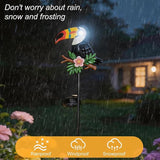 Romart Solar Stake Lights Outdoor Waterproof, Toucan Solar Garden Path Light with Rotating Light-Up Eyes, Decorative Yard Lawn Landscape Decor