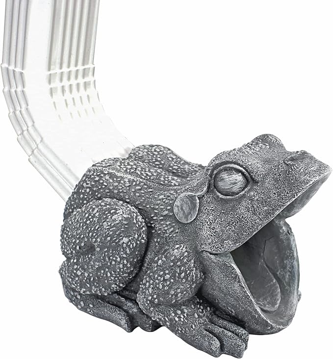 Design Toscano QM7512081 Garden Frog Decorative Object, Grey Stone
