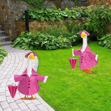 Raincoat Goose Outfits Spring Porch Goose Outfit Summer Yard Clothes for 23" Lawn Outdoor Garden Yard Patio Geese Statue Spring Summer Decor (Pink)