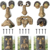 Tree Faces Decor Outdoor, Tree Face Outdoor Statues Old Man Trees Hugger Bark Ghost Yard Art Garden Decoration, Trees Decorations Outdoor for Halloween Easter