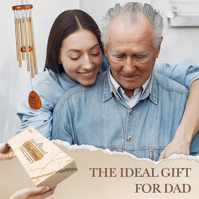 Gifts for Dad, Dad Wind Chimes, Best Gift for Dad, Birthday Gifts for Father from Daughter Son, Present for Dad, Father, Husband, Men, Dad Gift Ideas for Father's Day Thanksgiving Christmas