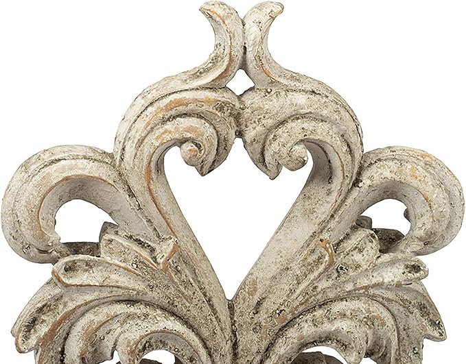 A & B Home 15" Decorative Abstract Cement Sculpture with Distressed Finish for Indoor and Outdoor Use