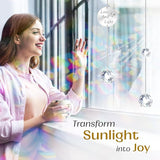Crystal Suncatcher Rainbow Maker for Windows, Hanging Prism Sun Catcher Creates Stunning Colorful Rainbows, Perfect Home Garden Patio Indoor Outdoor Decor, Gifts for Mom Women