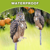 Owls to Keep Birds Away: 2 Pack Fake Owls with Reflective Tape for Garden Patio, Bird Scare Reflective Hanging Decoration to Keep Birds Pigeon from Windows Tree Garden