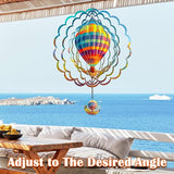 Hanging Decor Outdoor,Outdoor Garden Decor,Wind Spinners Outdoor Colorful Hot Air Balloon Hanging Decor,Ornaments Kinetic Yard Art, Valentine Gifts for Women,Family,Friends