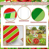Vercraft 6 Pieces Large Christmas Balls Yard Signs with Stakes 15 Inch Outdoor Lawn Decorations Double Sided Xmas Balls Hanging Ornaments for Christmas Tree Garden Home Yard Decor