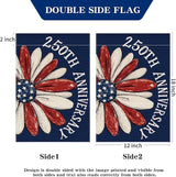 250th Anniversary America Garden Flag, 250 Anniversary USA Flag Patriotic Banner 250 Years of Freedom Yard Sign 4th of July Double-Sided Waterproof 1776-2026 Commemorative Flag 12x18 Inch