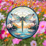 Dragonfly Acrylic Window Hangings, Indoor Dragonfly Stained Window Hanging Acrylic Art Wall Decoration Gift for Indoor Outdoor Home Garden Ornaments