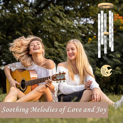 Bestie Gifts for Women, Best Friend Birthday Gifts, 32" Butterfly Daisy Modern Wind Chimes, Unique Friendship Gift for Birthday, Bestie Gift Ideas for Bestfriend BFF (for Bestie)