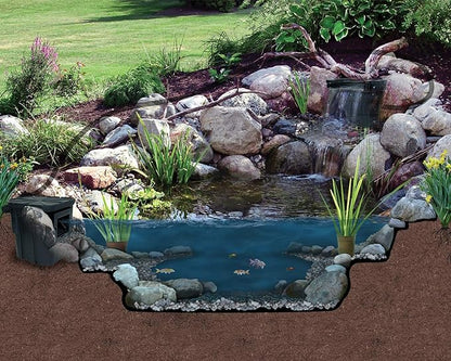 Atlantic Water Gardens BF1600 Pond Filter & Waterfall Spillway, 16-inch, Black