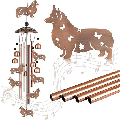 Corgi Gifts for Corgi Lovers, Wind Chimes for Outside, Corgi Decor, Wind Chimes Outdoors, Memorial Housewarming Gifts for Dog Lovers, Garden Yard Décor