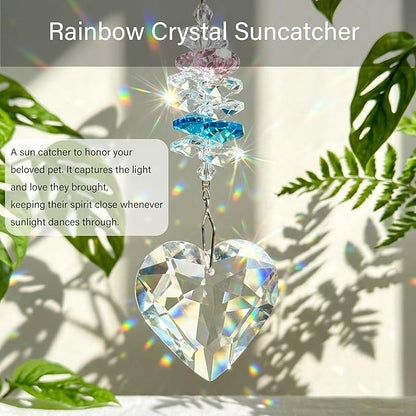 Cat Memorial Suncatcher - Sympathy Gift for Loss of a Cat, Pet Bereavement Gift, Remembrance Sun Catcher for Passing of a Beloved Pet