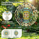 10 Pack Sublimation Wind Spinner Blanks, 6 Inch Double-Sided Sublimation Metal Blanks Bulk for Transfer DIY, Aluminum Hanging Wind Spinners for Indoor Outdoor Porch Garden Yard Window Decor