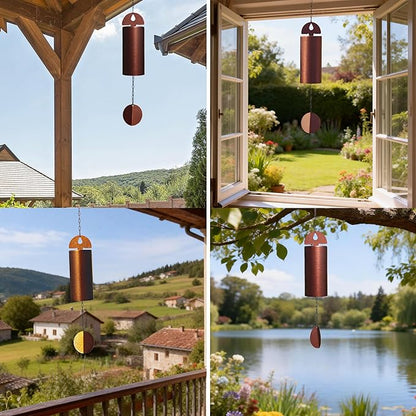 27" Wind Chimes for Outside Deep Tone - Heroic Windbell Deep Resonance Serenity Bell,Windchimes Outdoors Decor for Patio Yard Porch Garden,Memorial Wind Chimes Gifts for Mom Grandma,Christmas, Bronze