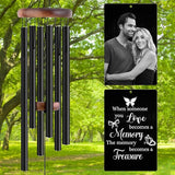 Personalized Wind Chimes Memorial Engraved Gift,Custom Sympathy Wind Chime for Loss of Loved One,Customized Mother Father Dog Pet Family Remembrance Bereavement Gifts