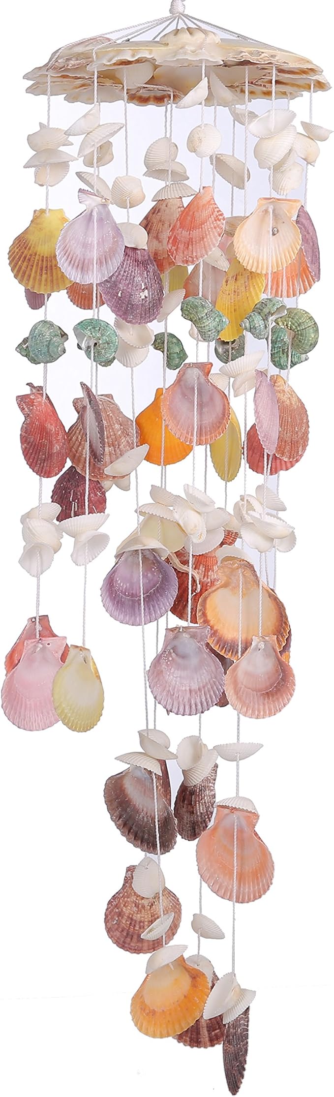 Nature's Melody Wind Chimes for Indoor, Seashell Tuned Unique Design, 25”