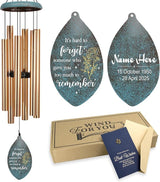 ASTARIN Personalized Wind Chimes Memorial, Customized Sympathy Gifts Wind Chime, 35inch Commemorative Wind Chime Deep Tone for Loss of Loved Daddy/Mom/Son for Condolences/Funeral, Produced in USA