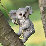 Koala Garden Decor Outdoor Statues Cute Animal Figurines Resin Outdoor Hanging Decor for Yard Ornaments Porch Decor OutsideDecor Tree Art Deco Outdoor Koala Gifts for Girls