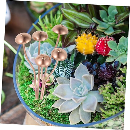 Toddmomy Iron Mushroom Statue Garden Decor Unique Design Mushroom Stake for Garden Art Outdoor Plant Stake for Decor