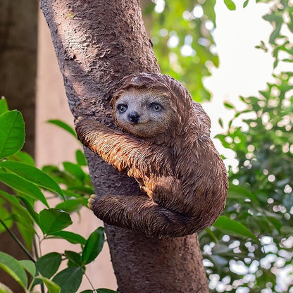 Sloth Tree Hugger, Outdoor Ornament, Sloth Sculpture, Resin Garden Sculpture Ornament, Tree Peeper Statue Garden Statue Deals