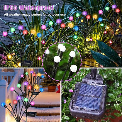 NBQQ Solar Garden Lights Outdoor, Swaying Light Waterproof Solar Lights Outdoor for Yard Pathway Patio, Swaying Lawn Decor as Gardening Gifts for Women Holiday (Multicolor, 4 Pack)